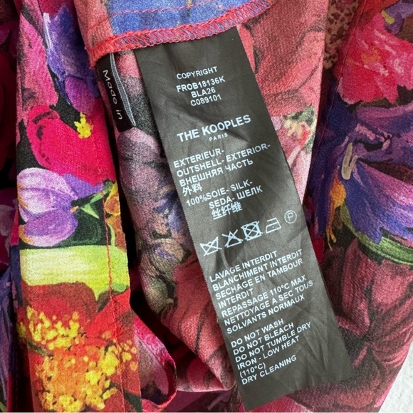 The Kooples Summer Night Floral-Print Silk Mini Dress - Picture 11 of 16